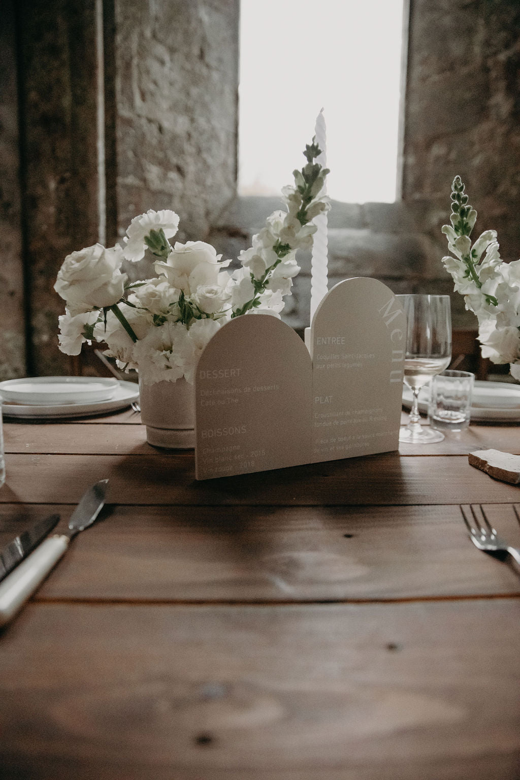 Menu de table - Arche double