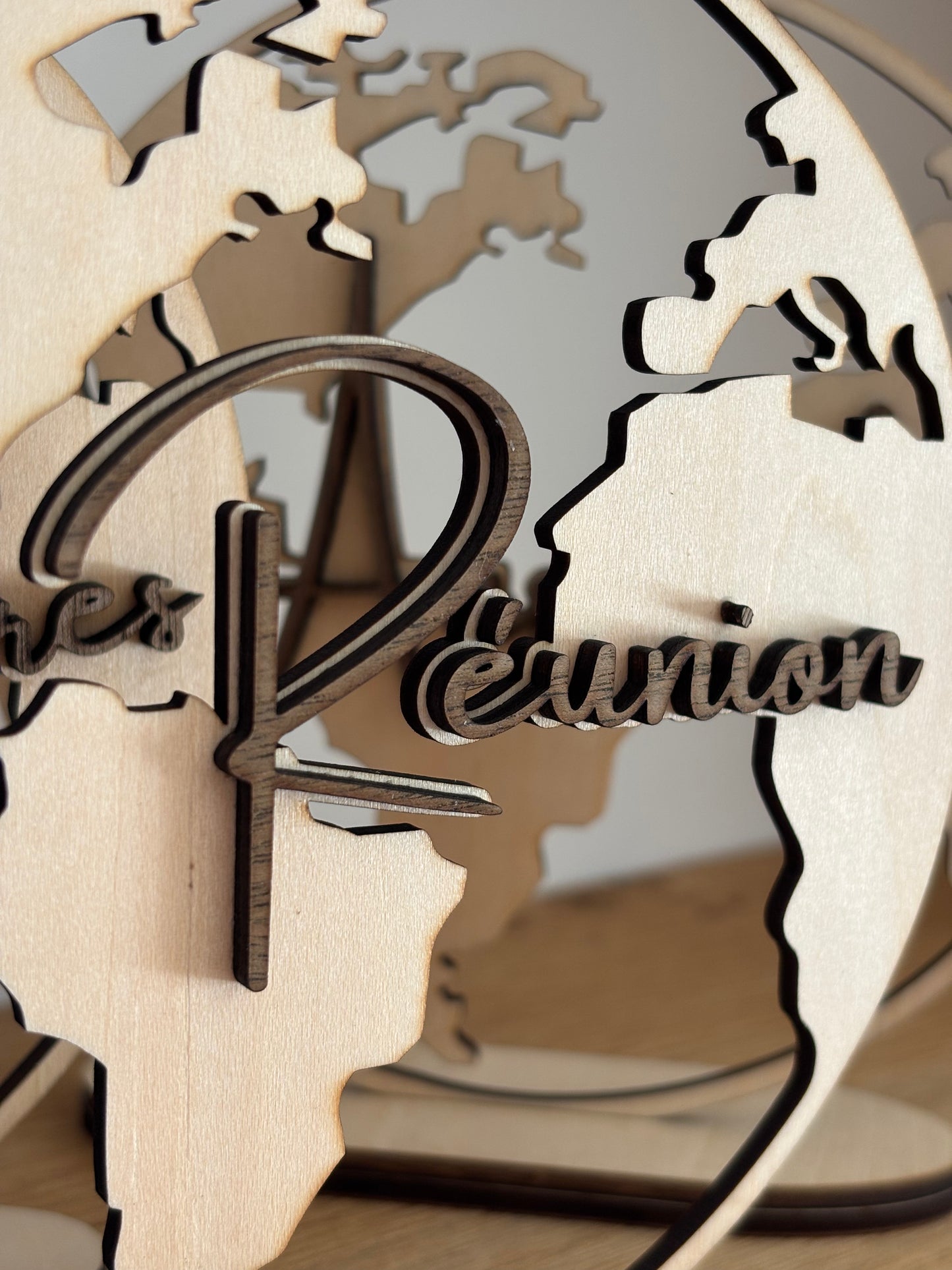 Centre de table - Globe en bois