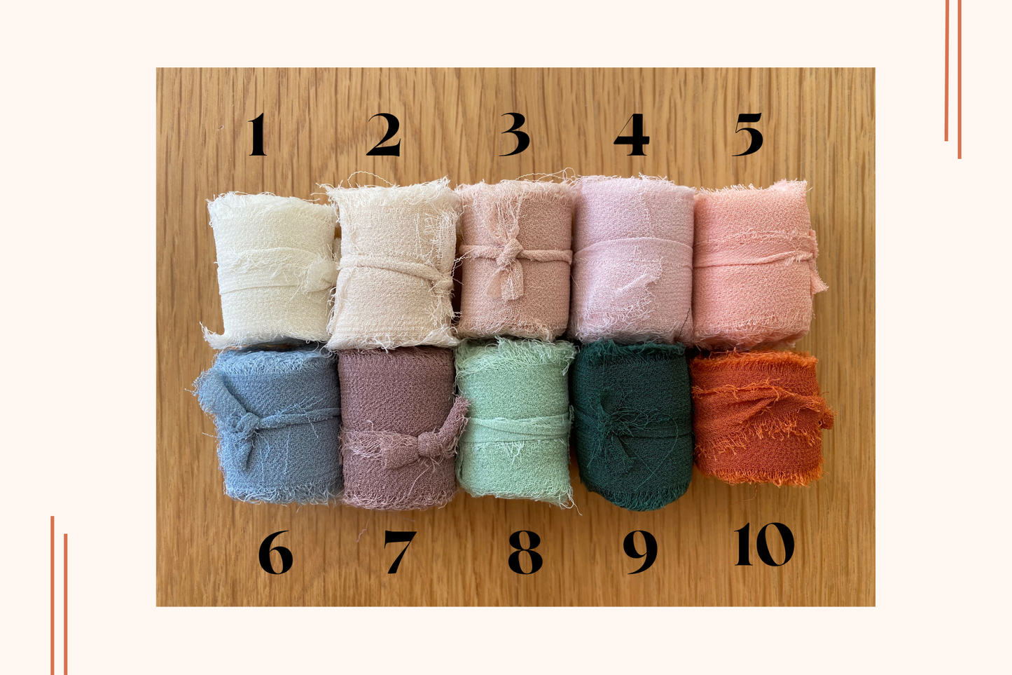 Marque-place - Coton avec ruban