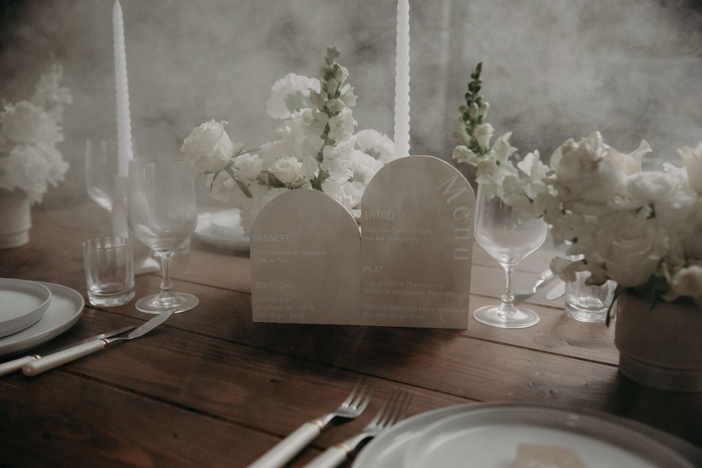 Menu de table - Arche double