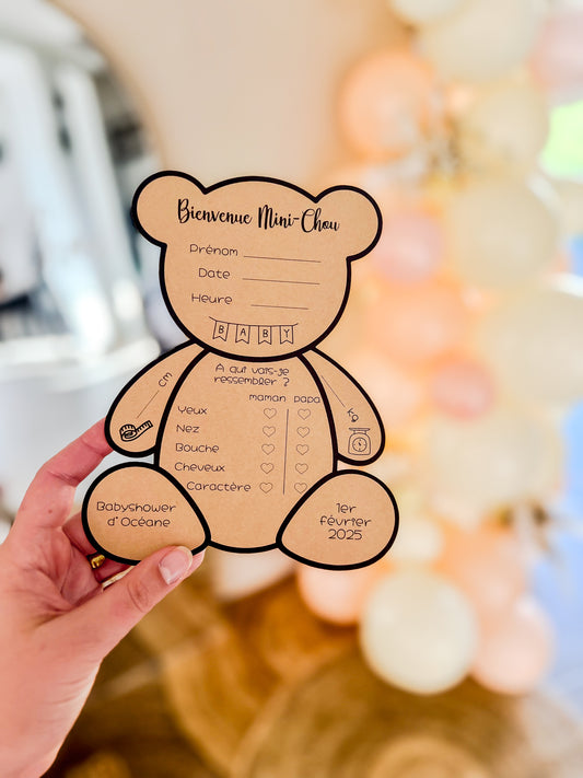 Carte pronostic Gender reveal