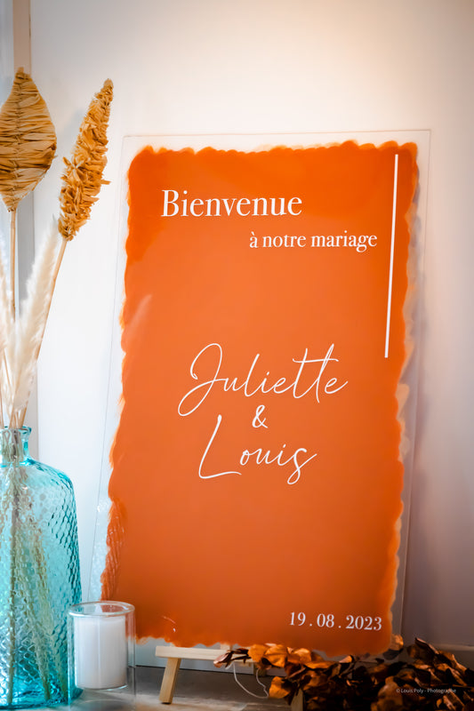 Panneau de bienvenue - Plexiglass