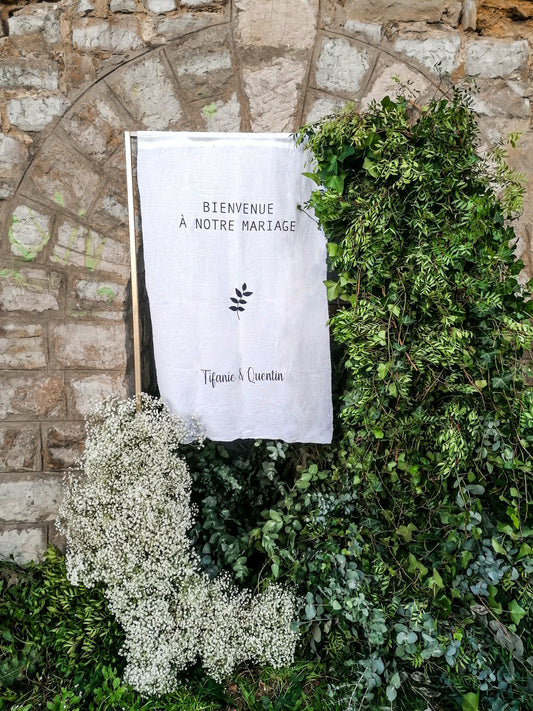 Panneau de bienvenue - Tissu