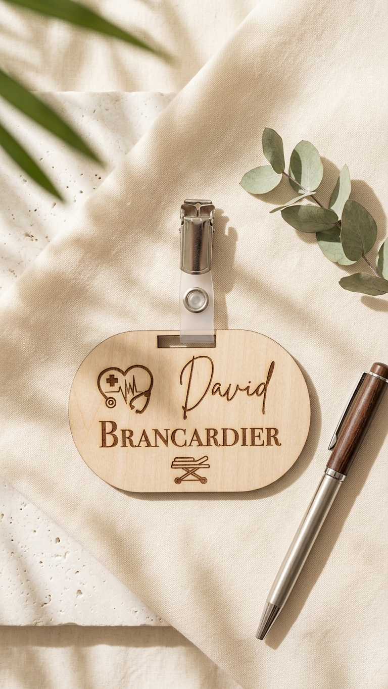 Badge grand format pour professionnel