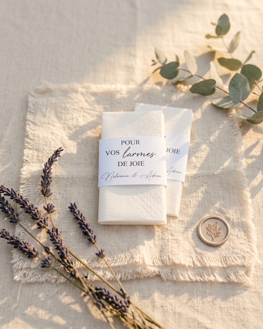 Etui pour larmes de joie pour cérémonie de mariage
